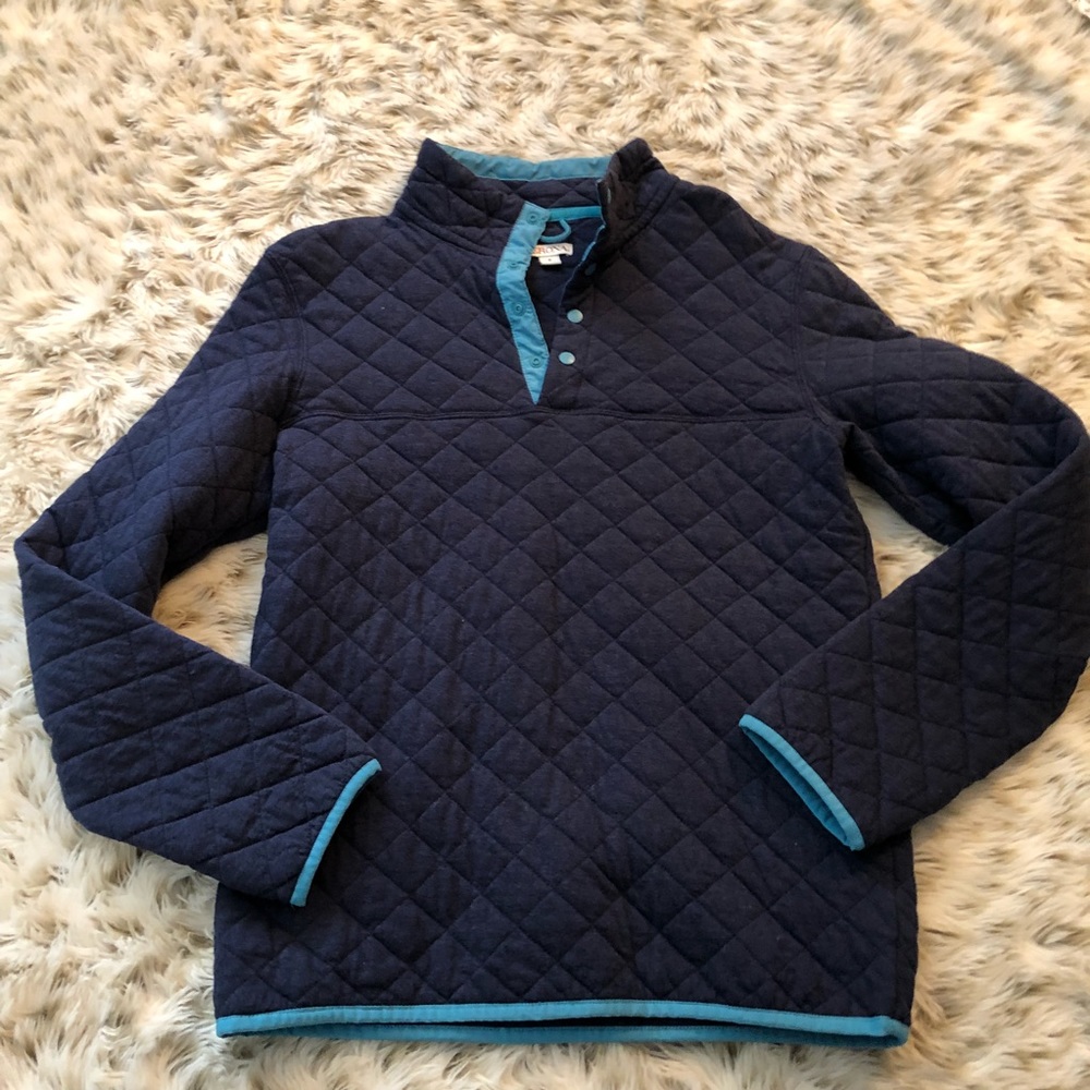 Merona Blue Quilted t snap pullover